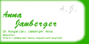 anna jamberger business card